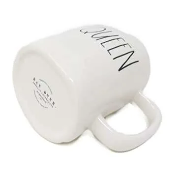 Rae Dunn QUEEN Ceramic Coffee Mug Unique Stylish