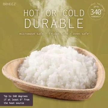 Brheez Eco-Friendly Palm Leaf Heart Shaped Plates 25 Pack