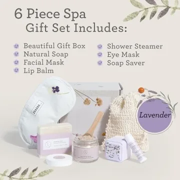 Lizush Lavender Spa Gift Set for Women - 6 Piece Relaxation