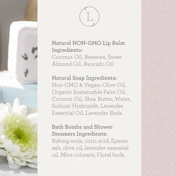 Lizush Lavender Spa Gift Set for Women - 6 Piece Relaxation