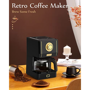 AMASTE Retro Style 25 Oz Coffee Maker with Filter