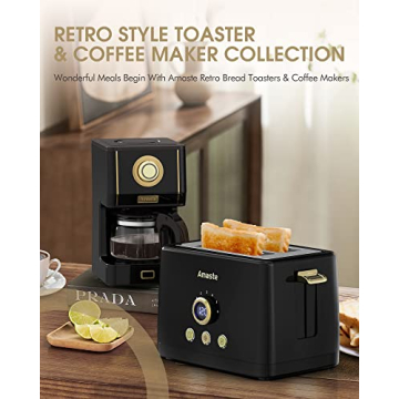 AMASTE Retro Style 25 Oz Coffee Maker with Filter