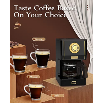 AMASTE Retro Style 25 Oz Coffee Maker with Filter