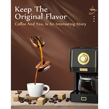 AMASTE Retro Style 25 Oz Coffee Maker with Filter