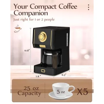 AMASTE Retro Style 25 Oz Coffee Maker with Filter