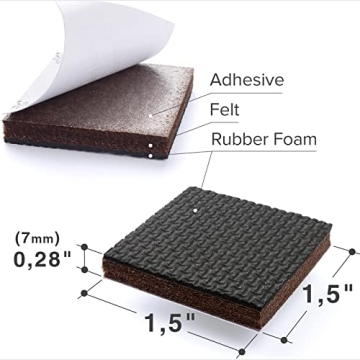 X-PROTECTOR Non Slip Furniture Pads - 24 Premium Grippers