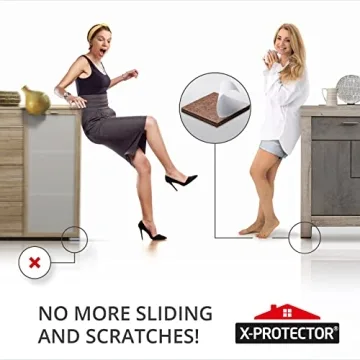 X-PROTECTOR Non Slip Furniture Pads - 24 Premium Grippers