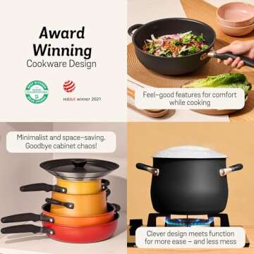 Meyer 6pc Stackable Cookware Set | Nonstick & Easy to Clean