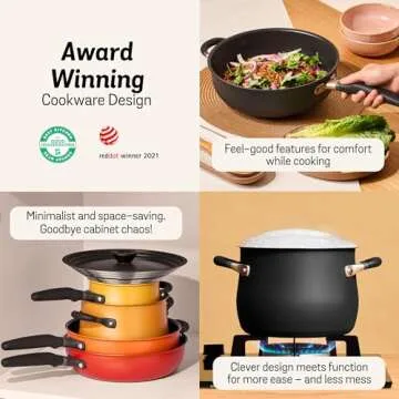 Meyer 6pc Stackable Cookware Set | Nonstick & Easy to Clean