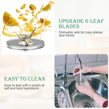 Portable Blender for Shakes and Smoothies with Travel Cups