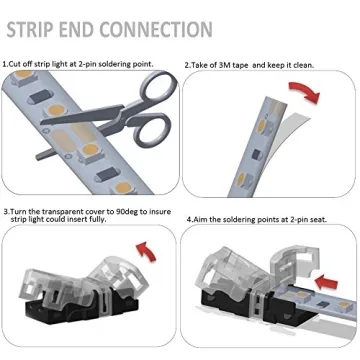 GooChan 2-Pin LED Connector for Easy Strip Light Setup