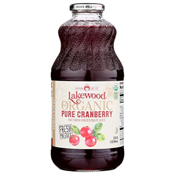Lakewood Organic Pure Cranberry Juice, Fresh Pressed, 32 Fl Oz (Pack of 6) - Ultimate Health Boost