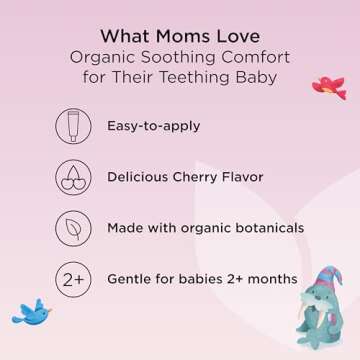 Hyland's Baby Organic Day and Night Soothing Gel Combo Pack, Cooling Gel for Oral Discomfort, Easy-to-Apply, Ages 2 Months and Up, 1.06 Ounce (2 Tubes of 0.53 oz.)