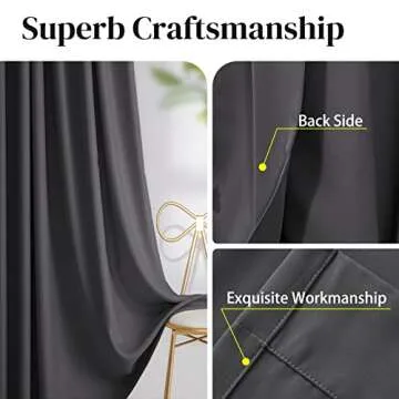 Rose Home Fashion Room Darkening Thermal Curtains for Sliding Doors