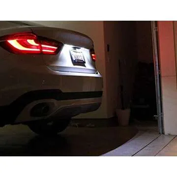 iJDMTOY OEM-Fit 3W Full LED License Plate Light Kit Compatible With BMW 1 2 3 4 5 Series X3 X4 X5 X6, Powered by 24-SMD Xenon White LED & CAN-bus Error Free