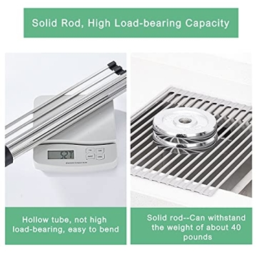 Foldable Over Sink Dish Drying Rack - Space-Saving Kitchen Tool