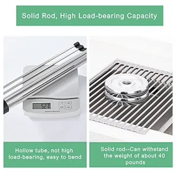 Foldable Over Sink Dish Drying Rack - Space-Saving Kitchen Tool