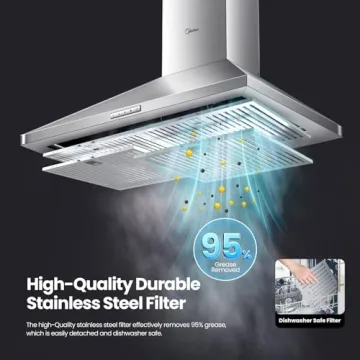 Midea 30in Wall Mount Vent Hood with 450 CFM