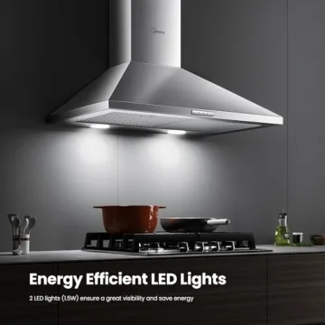 Midea 30in Wall Mount Vent Hood with 450 CFM