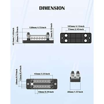 LENKRAD 150A Power Distribution Block for Car and Marine