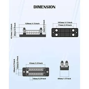 LENKRAD 150A Power Distribution Block for Car and Marine