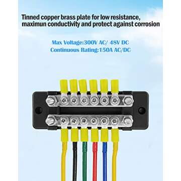 LENKRAD 150A Power Distribution Block for Car and Marine