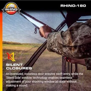 Rhino Blinds R180: Premium 3-Person Hunting Ground Blind