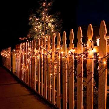 Vanthylit Halloween Lights Outdoor, 82 FT 200 LED Halloween String Lights with Music, Waterproof Orange Lights Plug in Motion Sensor Halloween Decorations Outdoor