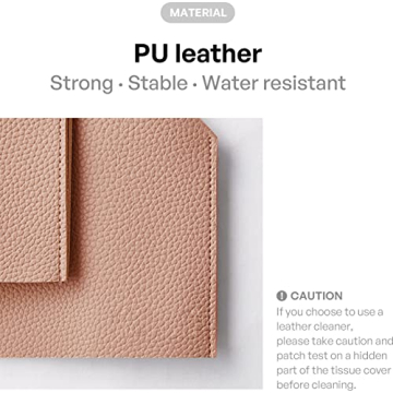 Carrotez Modern PU Leather Tissue Box Cover - Peach Pink