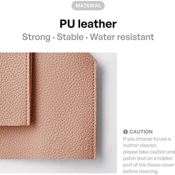 Carrotez Modern PU Leather Tissue Box Cover - Peach Pink