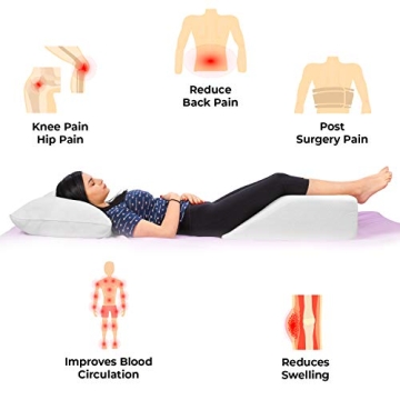 Ebung Memory Foam Leg Elevation Pillow for Pain Relief & Comfort