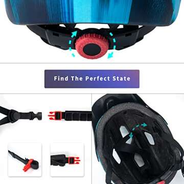 Kids Helmet, SIFVO Kids Bike Helmet Boys and Girls Bike Helmet with Cool Visor Helmet for Kids 5-14, Kids Bike Helmets Youth Bike Helmet Adjustable & Lightweight 50-57cm (Cool Ray 【hot】)