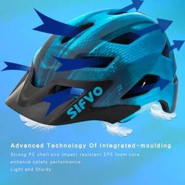 Kids Helmet, SIFVO Kids Bike Helmet Boys and Girls Bike Helmet with Cool Visor Helmet for Kids 5-14, Kids Bike Helmets Youth Bike Helmet Adjustable & Lightweight 50-57cm (Cool Ray 【hot】)