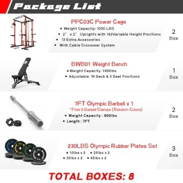 RitFit Home Gym Package with Power Rack and Weights