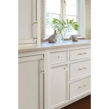 Amerock Glacio Cabinet Pull | Clear/Golden Champagne Handle