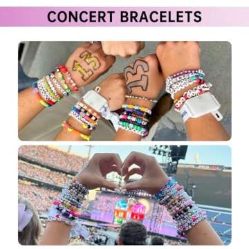 Redtwo Friendship Bracelet Kit Concert Bracelets Merch, 2 boxs 7200pcs Clay Beads Jewelry Making Kit...