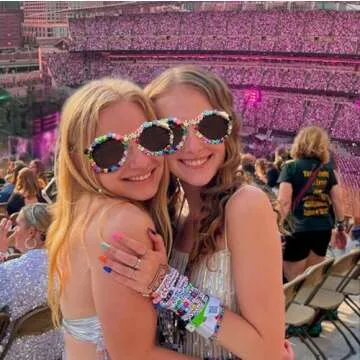 Redtwo Friendship Bracelet Kit Concert Bracelets Merch, 2 boxs 7200pcs Clay Beads Jewelry Making Kit with Number Letter Beads Album Inspired Bracelets Gift for Girls Kids Teen Crafts