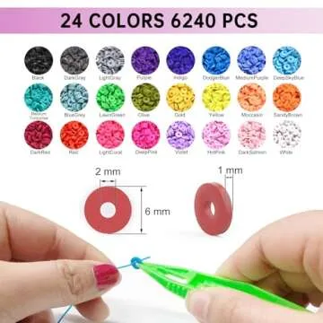 Redtwo Friendship Bracelet Kit Concert Bracelets Merch, 2 boxs 7200pcs Clay Beads Jewelry Making Kit with Number Letter Beads Album Inspired Bracelets Gift for Girls Kids Teen Crafts