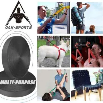 Nylon Webbing 1 Inch 1.5 Inch, Heavy Duty Nylon Webbing Strap 12 Yard, Durable Nylon Strapping for Indoor or Outdoor Gear, DIY Crafting, Repairing, (Black, 12 Yard)