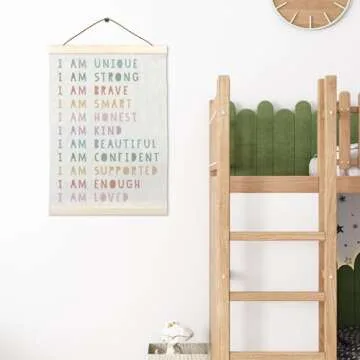 LKETW Inspirational Boho Poster Hanger Frame 12x16 Inch, Kids Room Wall Art, Nursery Wall Art with W...