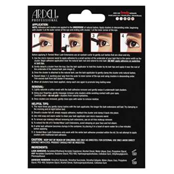 Ardell Individual Lashes X-tended Wear - Demi Wispies, Long-Lasting DIY Lash Clusters, Eyelash Exten...