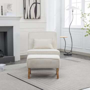 Accent Chair with Ottoman - Stylish Comfort for Any Space