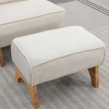 Accent Chair with Ottoman - Stylish Comfort for Any Space