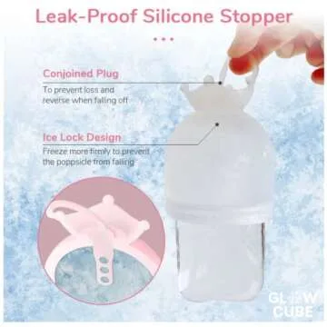 Glow Cube Ice Roller For Face Eyes and Neck To Brighten Skin & Enhance Your Natural Glow/Reusable Facial Treatment to Tighten & Tone Skin & De-Puff The Eye Area (Pink Crown)