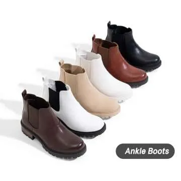 Vepose Women’s Stylish Chelsea Ankle Boots for Comfort