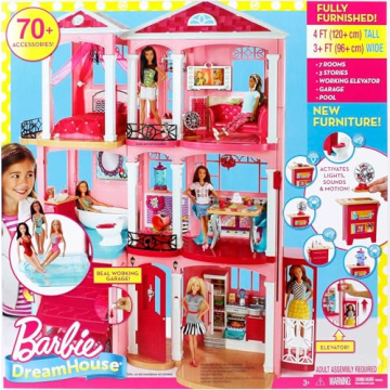 Barbie Dreamhouse With Working Elevator & Accessories!