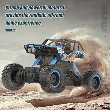 DOUBLE E RC Car 1:12 Remote Control Car Monster Trucks 4WD Off Road RC Truck with Head Lights All Te...