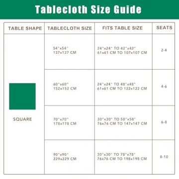 Stylish Biscaynebay Square Tablecloth - Elegant 54x54 Inch Design