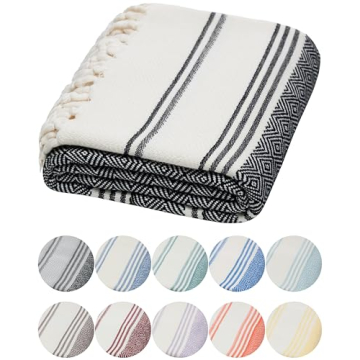 DEMMEX Turkish Beach Towels- 100% Organic Cotton & Quick Dry