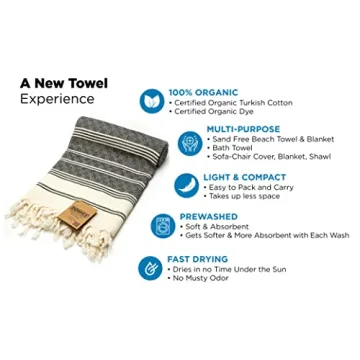 DEMMEX Turkish Beach Towels- 100% Organic Cotton & Quick Dry